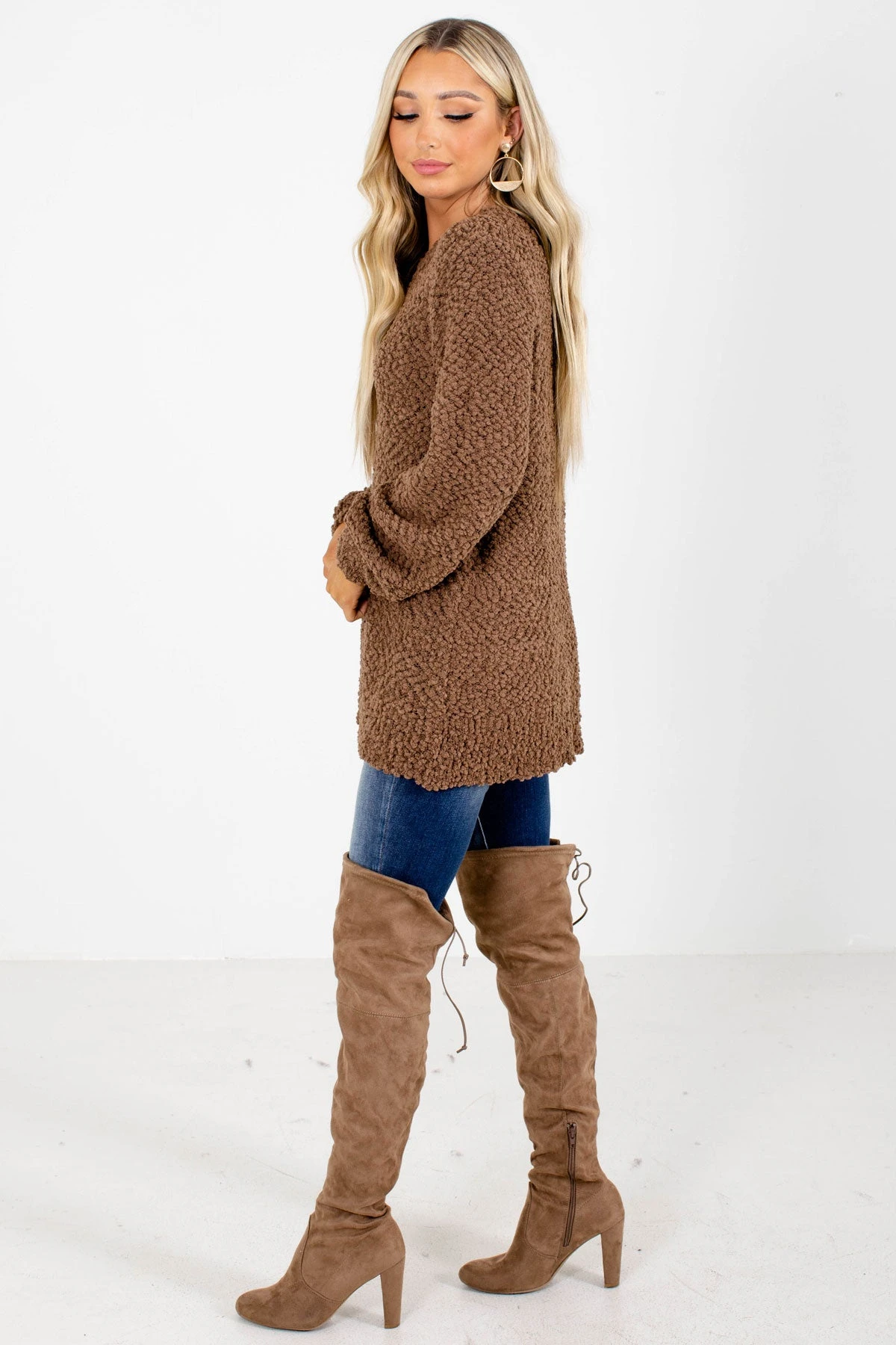 Don't Mention It Popcorn Knit Sweater 18 Don't Mention It Popcorn Knit Sweater - Image 16