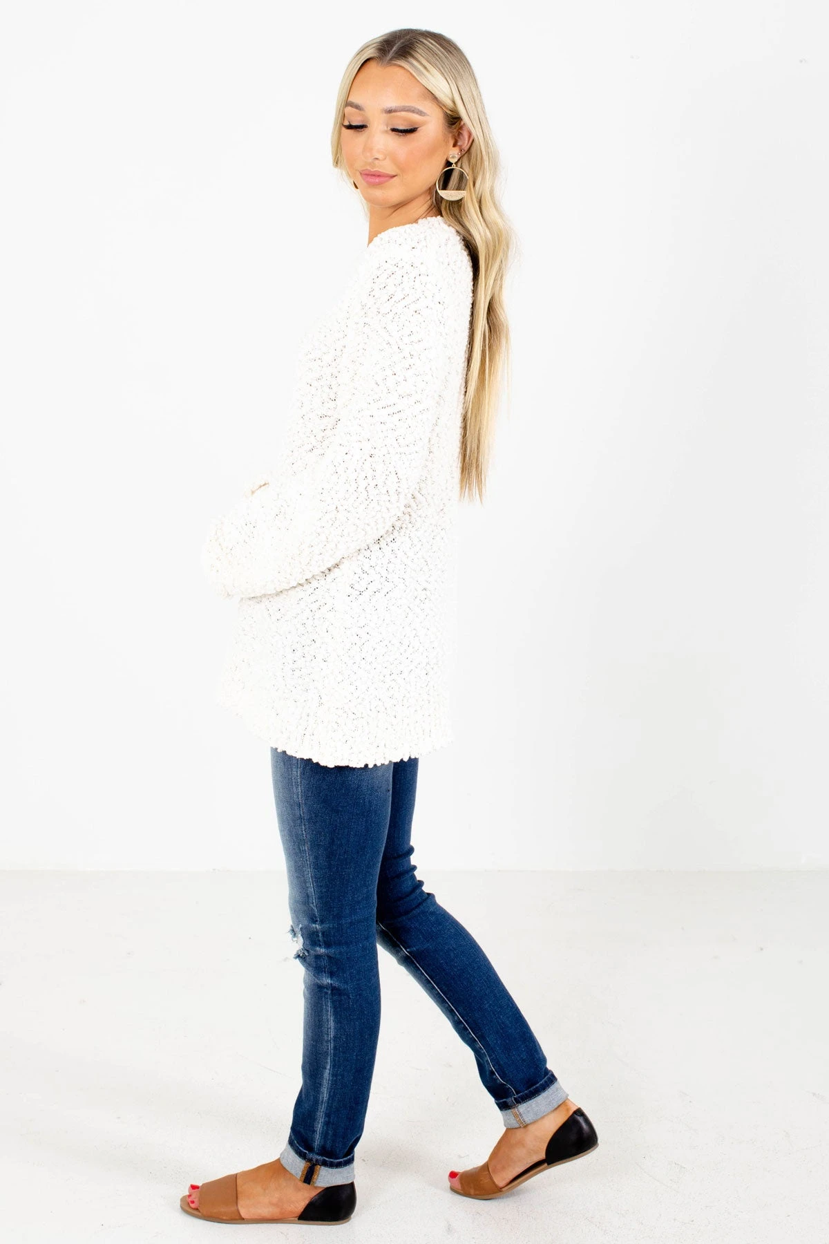 Don't Mention It Popcorn Knit Sweater 14 Don't Mention It Popcorn Knit Sweater - Image 12