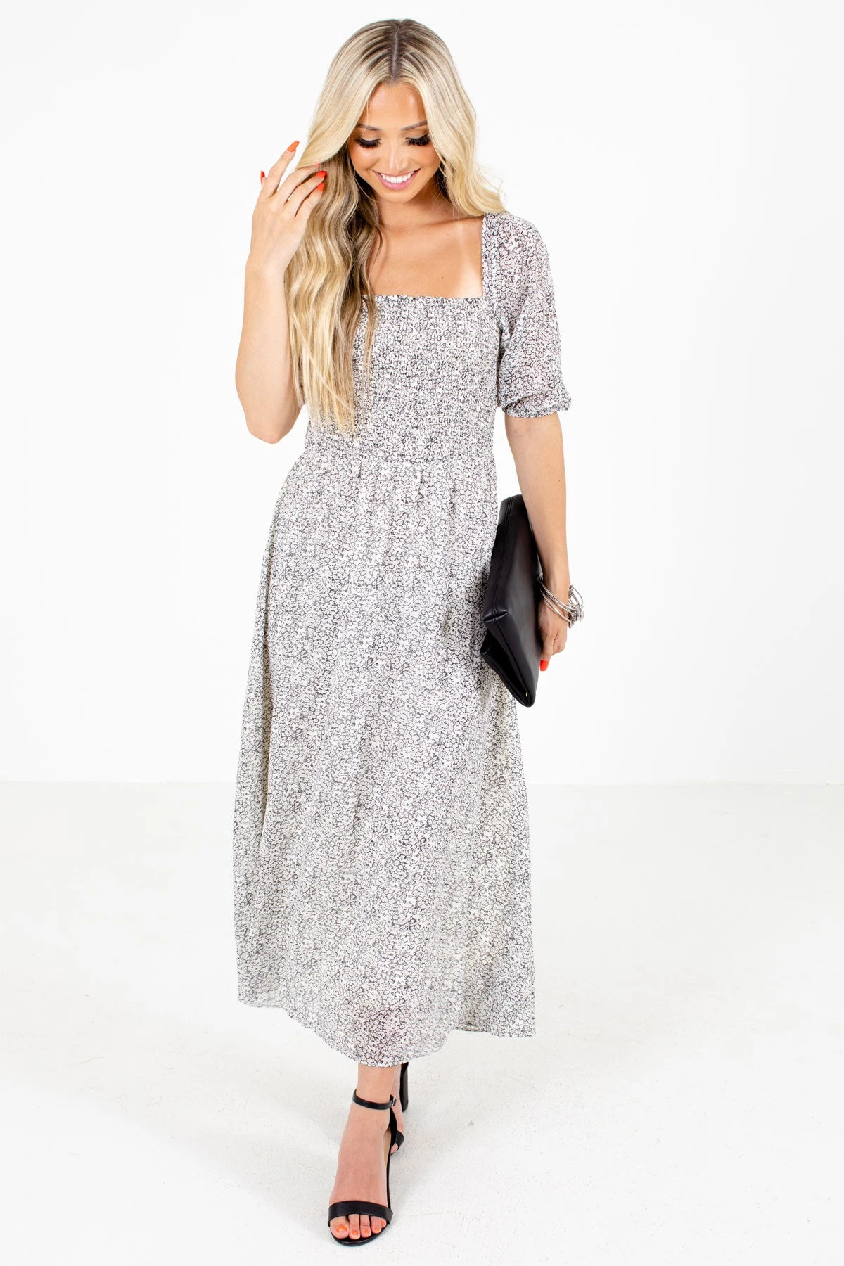 Drunk On Love Cream Patterned Maxi Dress 6 Drunk On Love Cream Patterned Maxi Dress - Image 5