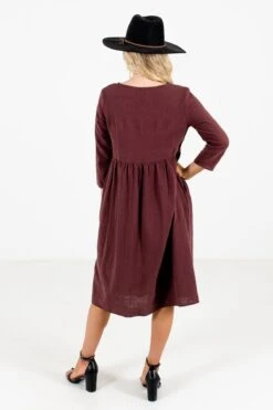 Embrace Your Beauty Purple Knee-Length Dress 11 Embrace Your Beauty Purple Knee-Length Dress -Outlet Bella Ella Boutique Store Embrace Your Beauty Purple Dress Back 5000x