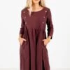 Embrace Your Beauty Purple Knee-Length Dress -Outlet Bella Ella Boutique Store Embrace Your Beauty Purple Dress Front 5000x