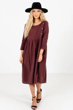 Embrace Your Beauty Purple Knee-Length Dress 14 Embrace Your Beauty Purple Knee-Length Dress -Outlet Bella Ella Boutique Store Embrace Your Beauty Purple Dress Full Front3 5000x