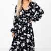 Endless Enchantment Floral Midi Dress 2 Endless Enchantment Floral Midi Dress -Outlet Bella Ella Boutique Store EndlessEnchantmentBlackDressFront 5000x