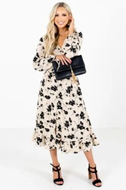 Endless Enchantment Floral Midi Dress -Outlet Bella Ella Boutique Store EndlessEnchantmentDressFront 5000x