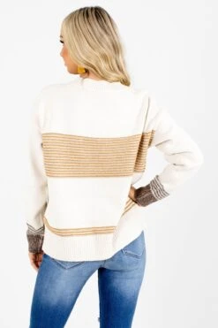 Favorite Record Mustard Striped Sweater -Outlet Bella Ella Boutique Store Favorite Record Sweater Back 5000x
