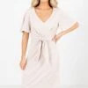 Finishing Touch Knee-Length Dress 1 Finishing Touch Knee-Length Dress -Outlet Bella Ella Boutique Store Finishing Touch Beige Dress Front 5000x