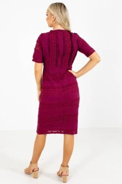 Fit For A Queen Knee-Length Dress -Outlet Bella Ella Boutique Store Fit for Queen Red Dress Back 5000x