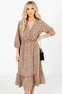 Focus On Me Patterned Midi Dress
