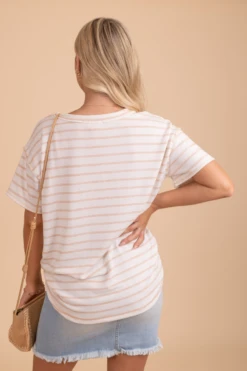 Fun Loving Striped Top -Outlet Bella Ella Boutique Store FunLovingStripedTop PinkBack 5000x