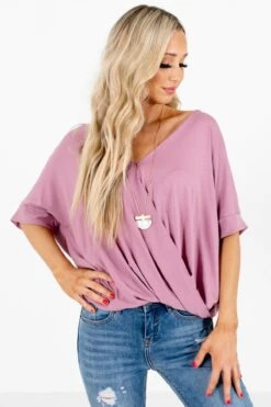 Going Steady Short Sleeve Blouse 41 Going Steady Short Sleeve Blouse -Outlet Bella Ella Boutique Store GonigSteadyBlousePinkFront 5000x