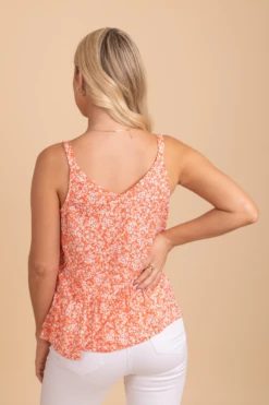 Happy Girl V-Neck Tank Top -Outlet Bella Ella Boutique Store HappyGirlV NeckTankTop PinkBack 5000x