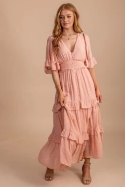 Hello Lover Tiered Maxi Dress -Outlet Bella Ella Boutique Store HelloLoverTieredMaxiDressFront 5000x