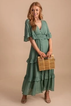 Hello Lover Tiered Maxi Dress -Outlet Bella Ella Boutique Store HelloLoverTieredMaxiDressfront3 5000x