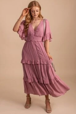 Hello Lover Tiered Maxi Dress -Outlet Bella Ella Boutique Store HelloLoverTieredMaxiDressfront5 5000x