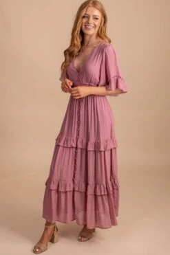 Hello Lover Tiered Maxi Dress -Outlet Bella Ella Boutique Store HelloLoverTieredMaxiDressside2 5000x