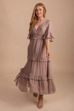 Hello Lover Tiered Maxi Dress -Outlet Bella Ella Boutique Store HelloLoverTieredMaxiDressside 5000x