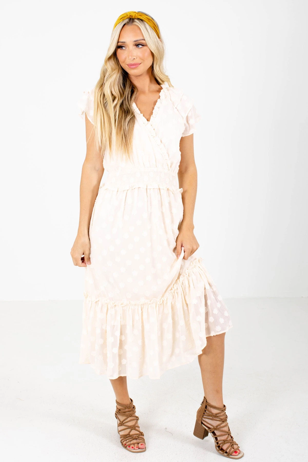 Here's To You Cream Midi Dress 6 Here's To You Cream Midi Dress - Image 4