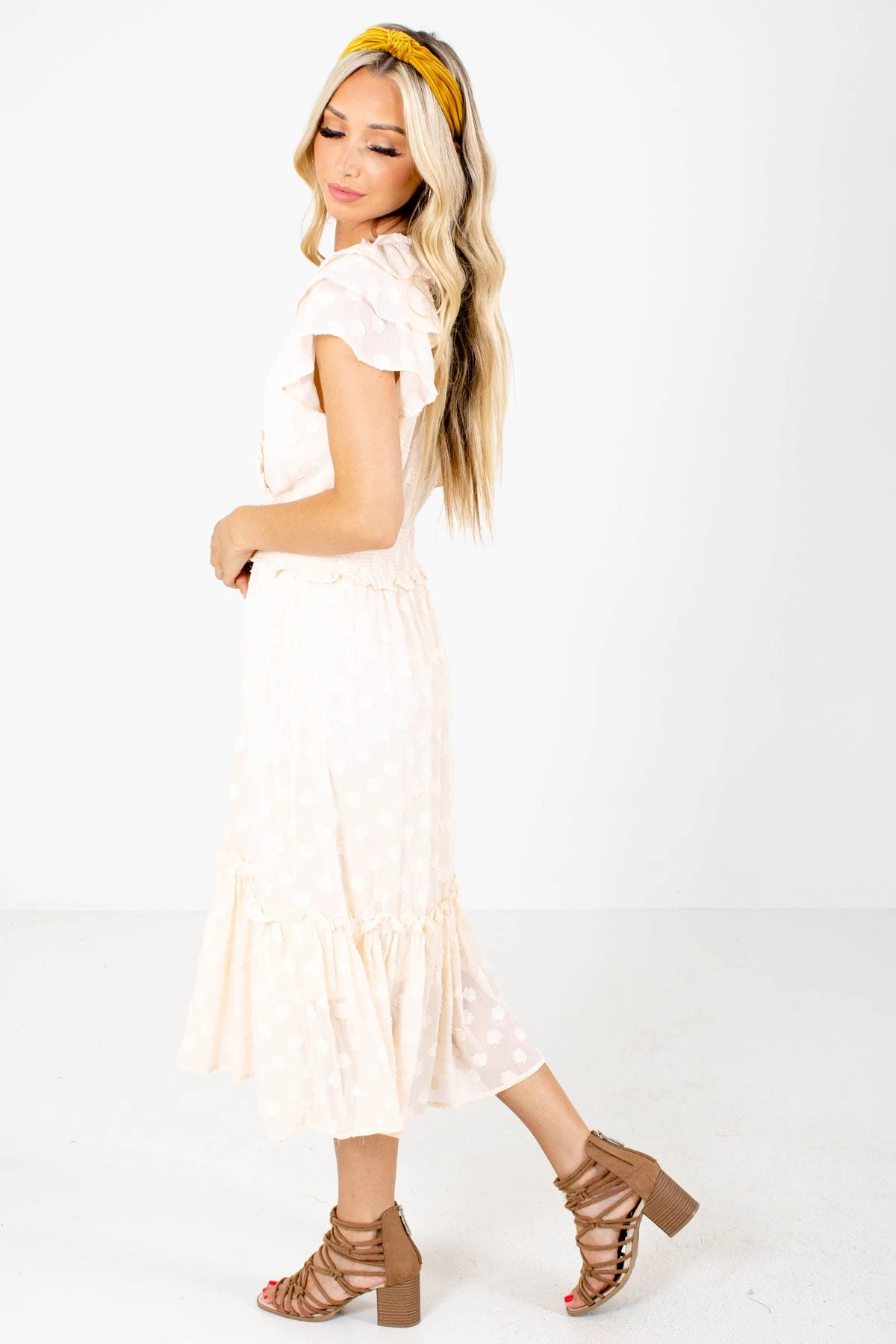 Here's To You Cream Midi Dress 7 Here's To You Cream Midi Dress - Image 5
