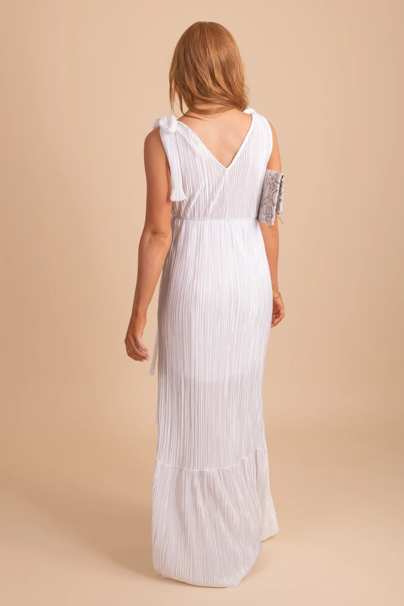 How Far I've Come Ribbed Maxi Dress - White 6 How Far I've Come Ribbed Maxi Dress - White - Image 4