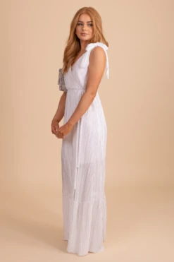How Far I've Come Ribbed Maxi Dress - White 12 How Far I've Come Ribbed Maxi Dress - White -Outlet Bella Ella Boutique Store HowfarI veComeRibbedMaxiDress Side 5000x