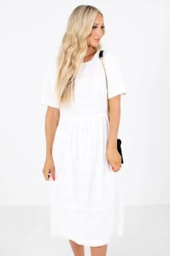 In My Dreams White Midi Dress