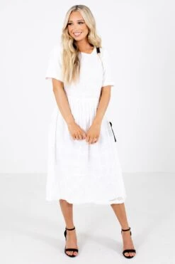 In My Dreams White Midi Dress 13 In My Dreams White Midi Dress -Outlet Bella Ella Boutique Store In My Dreams White Dress Full Front2 5000x