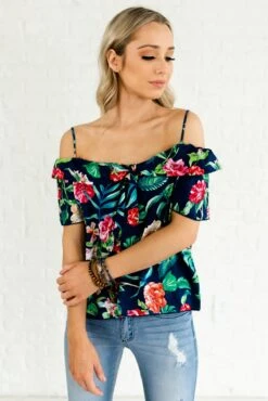 Island Dreaming Navy Cold Shoulder Top 14 Island Dreaming Navy Cold Shoulder Top -Outlet Bella Ella Boutique Store Island Dreaming Navy Off The Shoulder Top 5000x