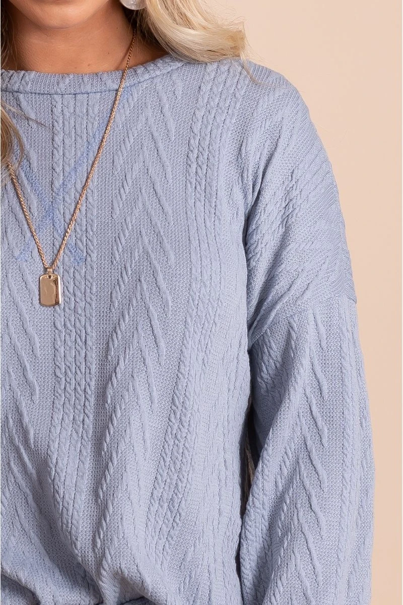 Just For You Textured Pullover Sweater 11 Just For You Textured Pullover Sweater - Image 9