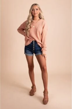 Just For You Textured Pullover Sweater 39 Just For You Textured Pullover Sweater -Outlet Bella Ella Boutique Store JustForYouTexturedPulloverSweaterblushfull 5000x