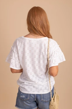 Just You & I Eyelet Top 19 Just You & I Eyelet Top -Outlet Bella Ella Boutique Store JustYou IEyeletTop WhiteBack 5000x