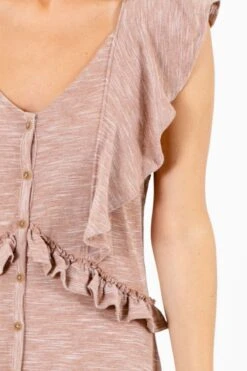 Kiss You Goodnight Brown Maxi Dress 10 Kiss You Goodnight Brown Maxi Dress -Outlet Bella Ella Boutique Store Kiss You Goodnight Brown Dress Detail 5000x