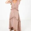 Kiss You Goodnight Brown Maxi Dress