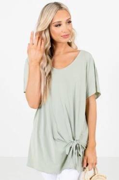 Last Chance Blouse -Outlet Bella Ella Boutique Store LastChanceSageBlouseFront 5000x