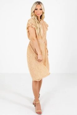 Letters Of Love Orange Floral Knee-Length Dress 13 Letters Of Love Orange Floral Knee-Length Dress -Outlet Bella Ella Boutique Store Letters of Love Orange Dress Full Front 5000x