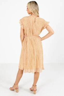 Letters Of Love Orange Floral Knee-Length Dress 10 Letters Of Love Orange Floral Knee-Length Dress -Outlet Bella Ella Boutique Store Letters of Love Orange Dress back 5000x