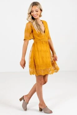 Light My Fire Mustard Lace Mini Dress 15 Light My Fire Mustard Lace Mini Dress -Outlet Bella Ella Boutique Store Light My Fire Mustard Dress Full Side 5000x