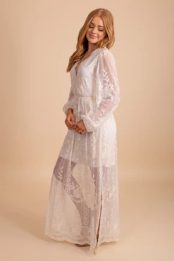 IRIS Light My Fire Cream Long Sleeve Maxi Dress 10 IRIS Light My Fire Cream Long Sleeve Maxi Dress -Outlet Bella Ella Boutique Store LightMyFireCreamLongSleeveMaxiDressside 5000x