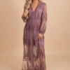 IRIS Light My Fire Mauve Long Sleeve Maxi Dress -Outlet Bella Ella Boutique Store LightMyFireMauveLongSleeveMaxiDressfront 5000x