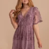 Light My Fire Mauve Lace Mini Dress -Outlet Bella Ella Boutique Store LightMyFireMauveProductFRONT 5000x