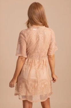 Light My Fire Tan Lace Mini Dress 8 Light My Fire Tan Lace Mini Dress -Outlet Bella Ella Boutique Store LightMyFireNudeMiniDressback 5000x