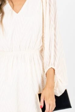 Light The Sky Mini Dress -Outlet Bella Ella Boutique Store LighttheSkyCreamDressDetail 5000x