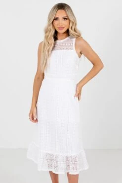 Long Awaited Love White Midi Dress