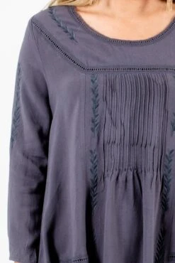 Love Of My Life Charcoal Gray Mini Dress 11 Love Of My Life Charcoal Gray Mini Dress -Outlet Bella Ella Boutique Store Love of My Life Charcoal Dress Detail 5000x