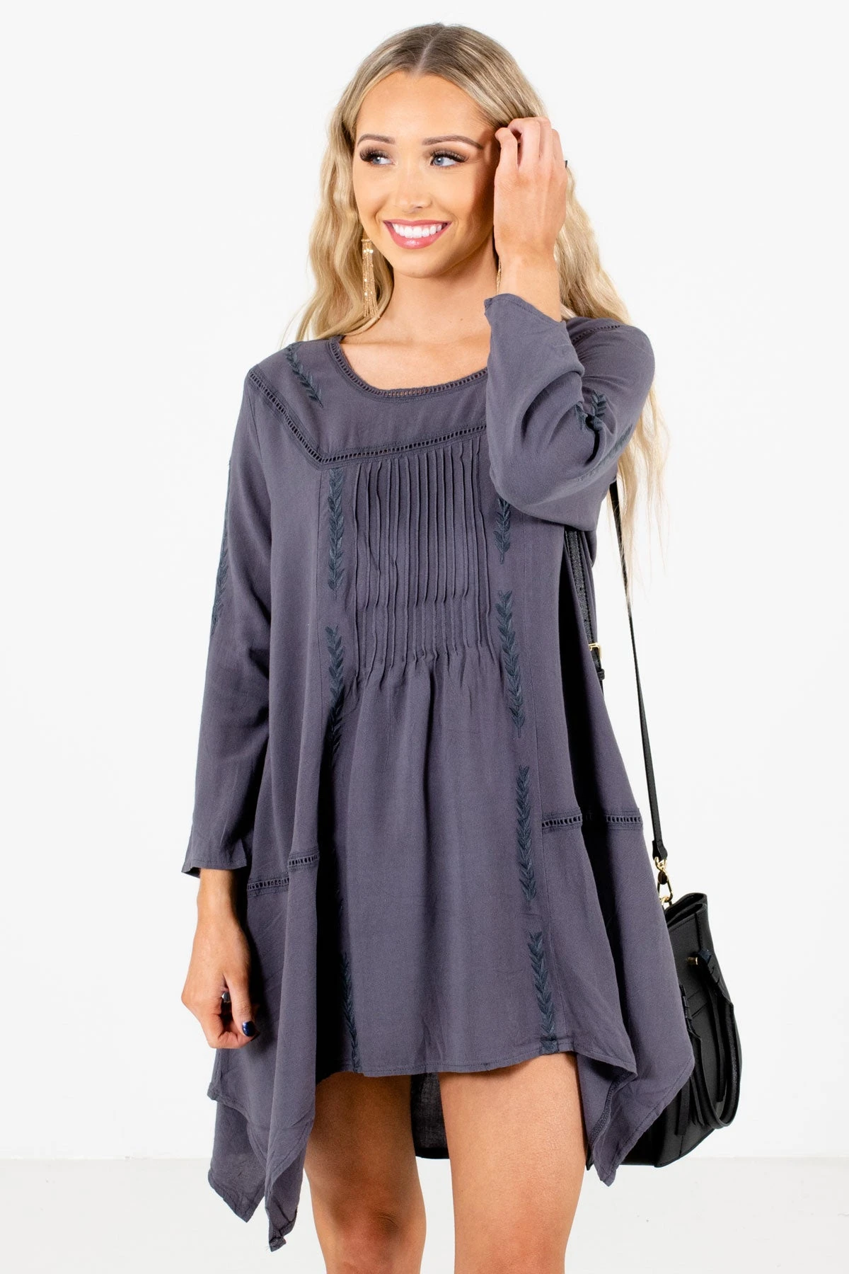 Love Of My Life Charcoal Gray Mini Dress 8 Love Of My Life Charcoal Gray Mini Dress - Image 6
