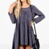 Love Of My Life Charcoal Gray Mini Dress