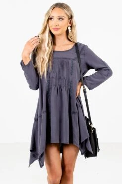 Love Of My Life Charcoal Gray Mini Dress