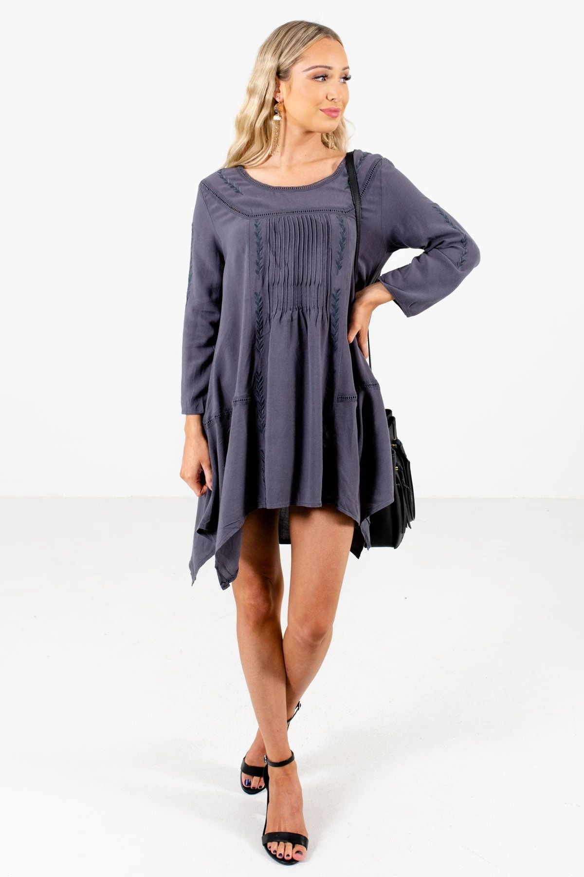 Love Of My Life Charcoal Gray Mini Dress 6 Love Of My Life Charcoal Gray Mini Dress - Image 4