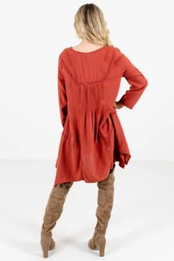 Love Of My Life Rust Orange Mini Dress -Outlet Bella Ella Boutique Store Love of My Life Rust Dress Back 5000x