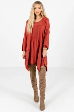 Love Of My Life Rust Orange Mini Dress -Outlet Bella Ella Boutique Store Love of My Life Rust Dress Full Front3 5000x