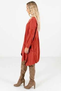 Love Of My Life Rust Orange Mini Dress -Outlet Bella Ella Boutique Store Love of My Life Rust Dress Side 5000x